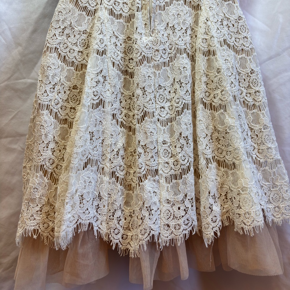 Trixxi Cream Lace Midi Dress - Picture 5 of 11